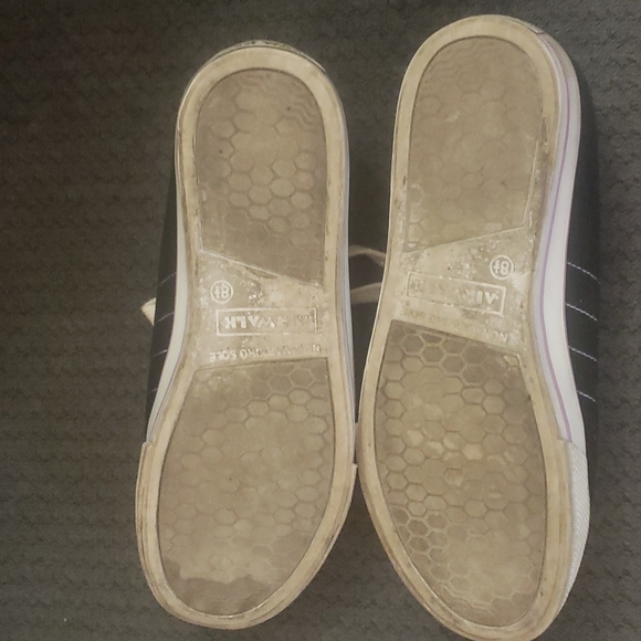 Airwalk black corduroy with lavender lace eyeholes and accents size 8.5 - Picture 8 of 12